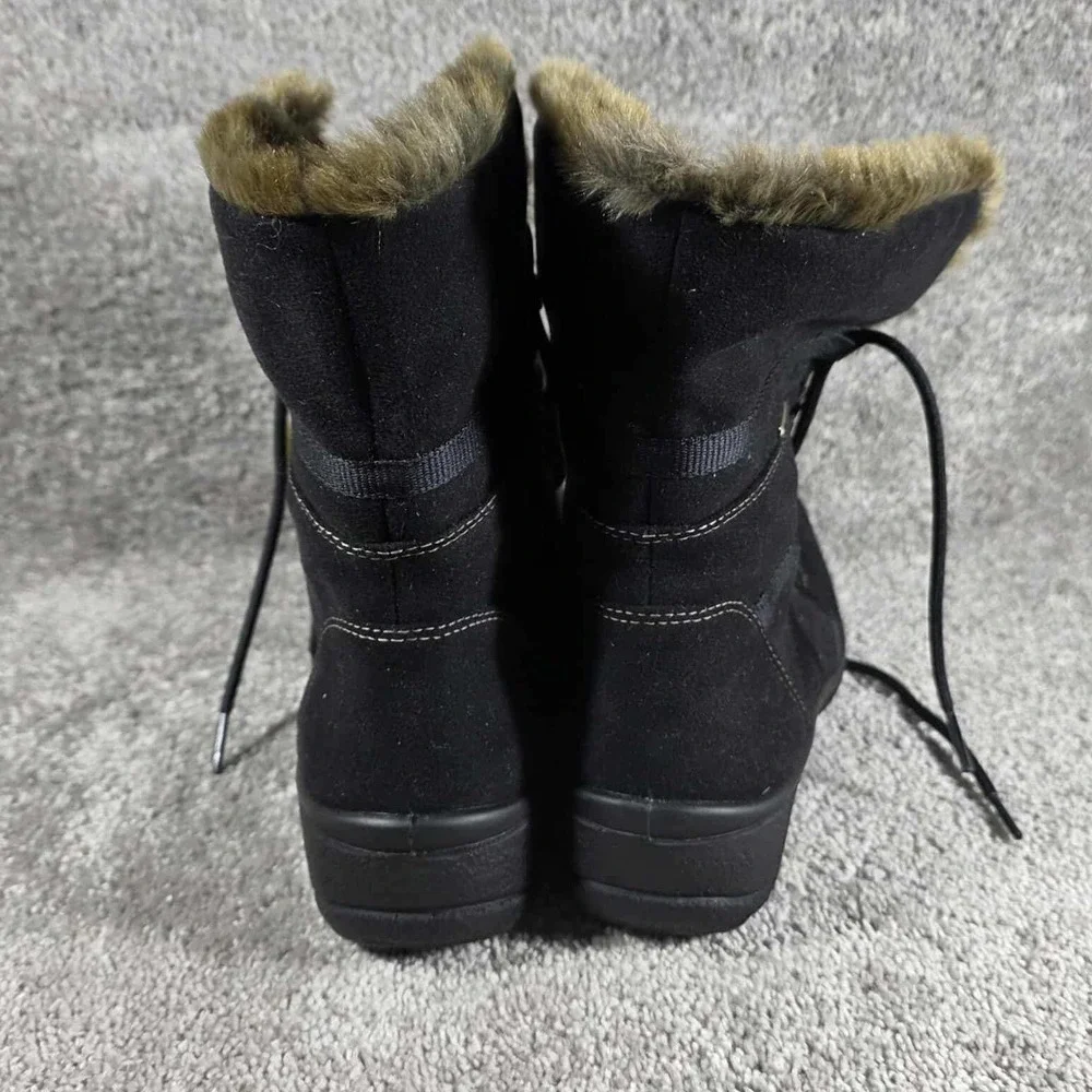 Ara Gore-Tex Winter Boots Black Faux Fur Lined Waterproof Womens 5.5‎